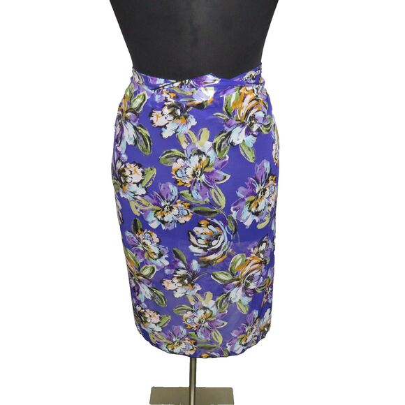 Swimsuits For All Beach Belle Purple Floral Plus Size Sarong - Picture 7 of 8